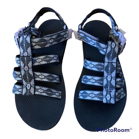 Teva 8 Dorado Canyon Black Iris Gladiator Sports Water Sandals Outdoors Tribal - Picture 3 of 12